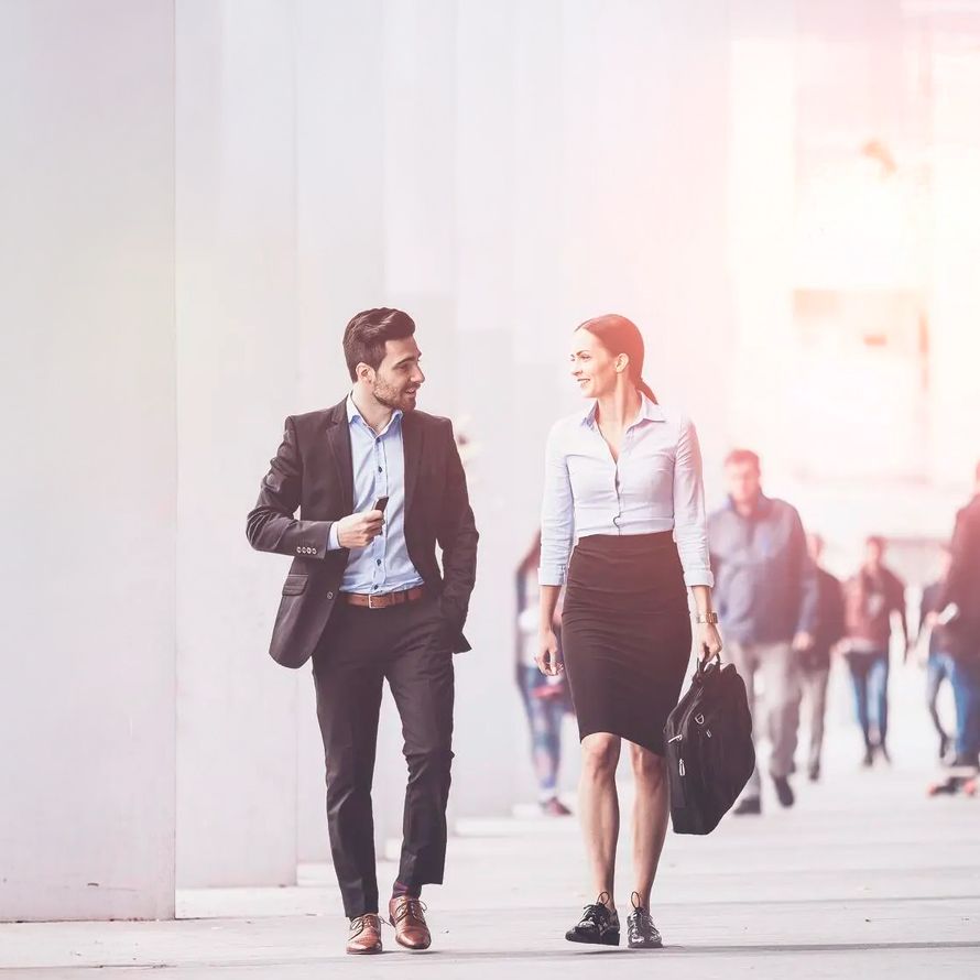 Colleagues discussing what it takes to host their business applications