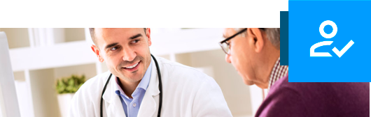 Doctor and patient as an example of medical insurers we have helped set up telematic services