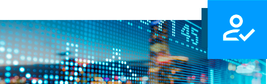 Screen with data as an example of a banking sector success story against cyberattacks