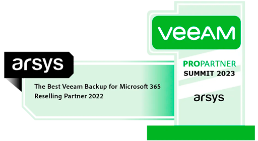 Arsys Award: The Best Veeam Backup for Microsoft 365 Reselling Partner