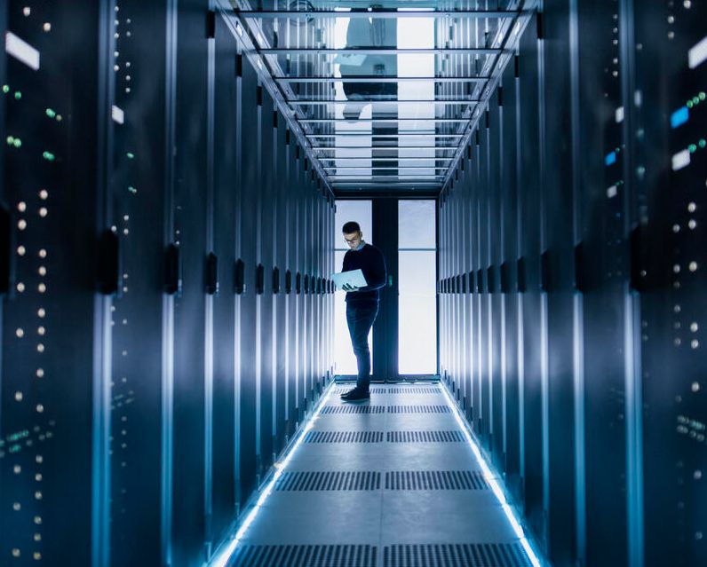 IT agent in our data center researching how to optimize investment as a service in technological development