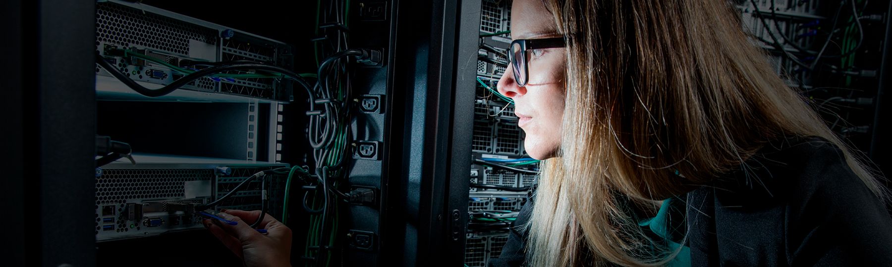 IT professional reviews the cabling in our data centers looking for ways to innovate and improve