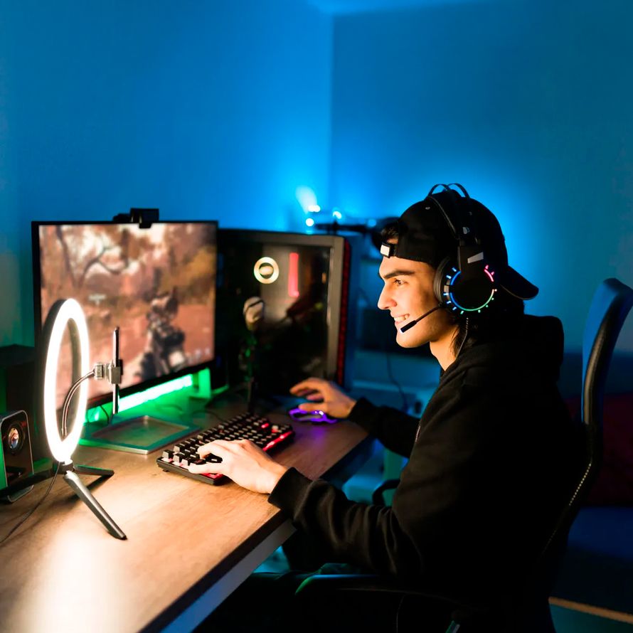 Video game screen in action, illustrating the online experience through a game server