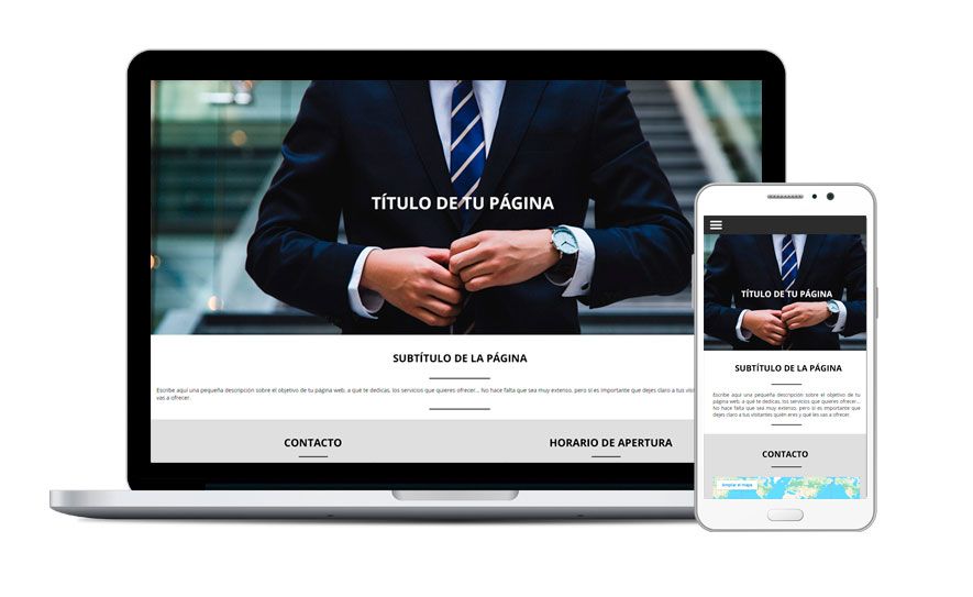 Laptop and mobile with basic web example